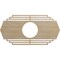 Ekena Millwork Chrysler Wood Fretwork Pierced Ceiling Medallion, Birch, 38"W x 19"H x 10"ID x 1/4"T CMWP38X19X0250CSBI - alternate 1